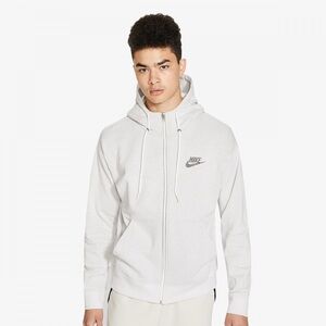 Nike Light Gray Zip-Up Hoodie